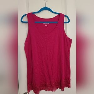 1X Lace Trimmed Tank